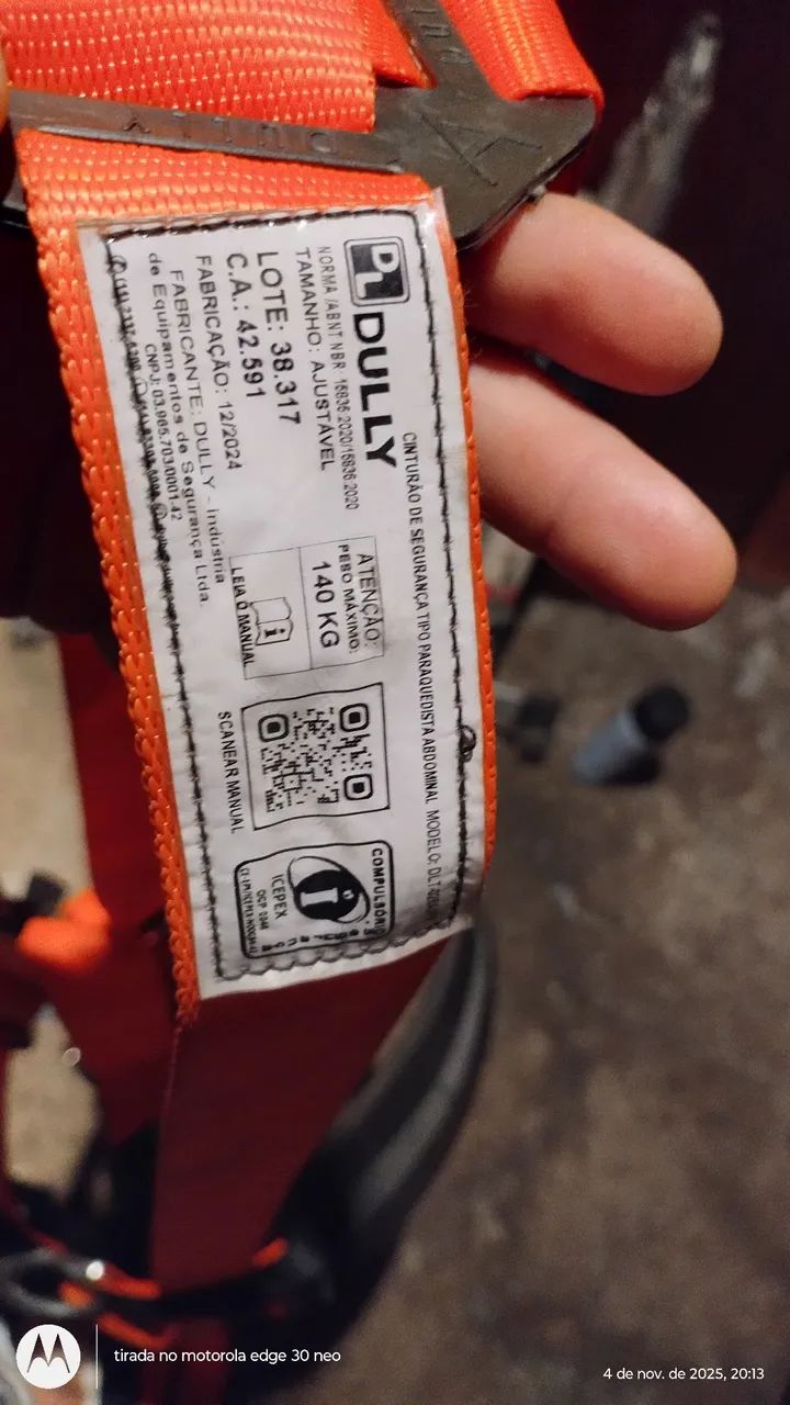 Cinto segurança paraquedista  - Foto 3