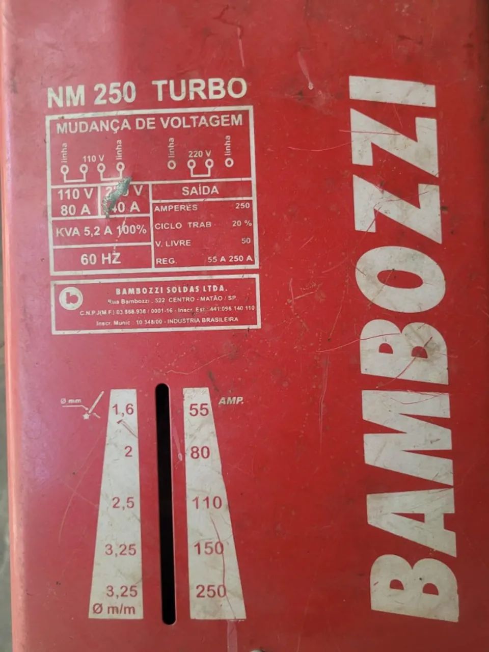 Máquina de Solda Bambozzi NM 250 Turbo - Foto 3