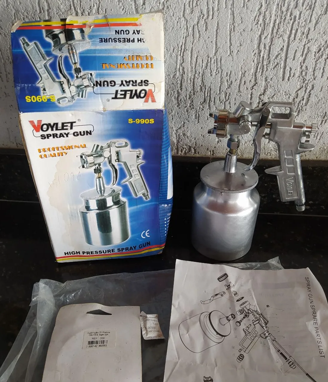 Pistola de Pintura Profissional Voylet S-990S