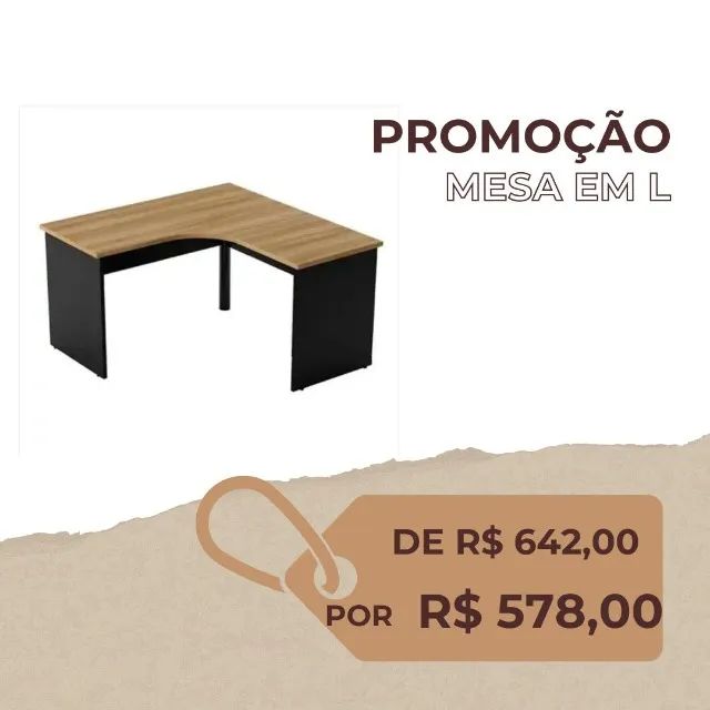 mesa em L para escritório