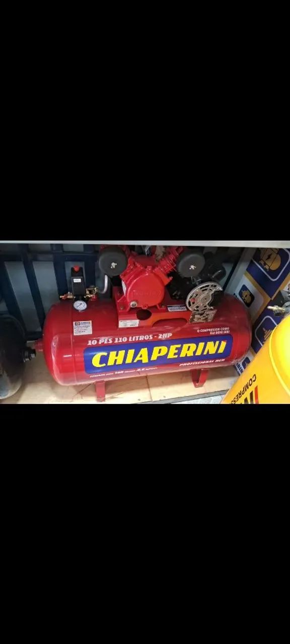 COMPRESSOR 110 LITROS 2CV MON 127/220V 140PSI 9,6PES CHIAPERINI - Foto 2