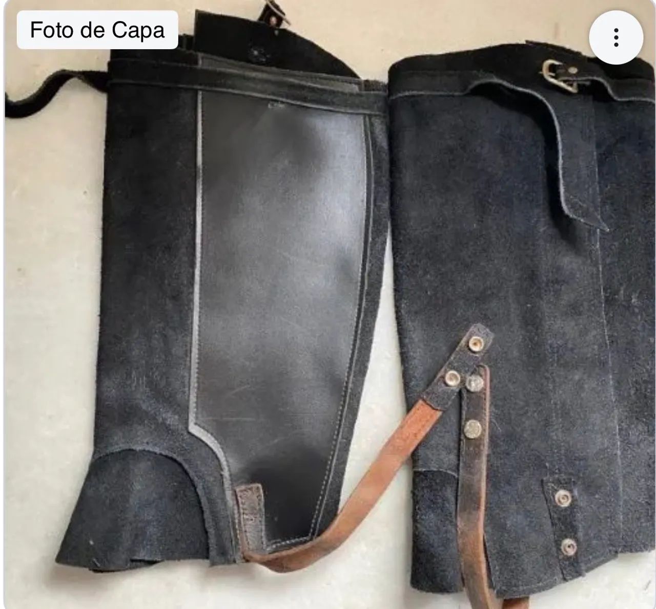 Perneira de couro usada - Foto 4