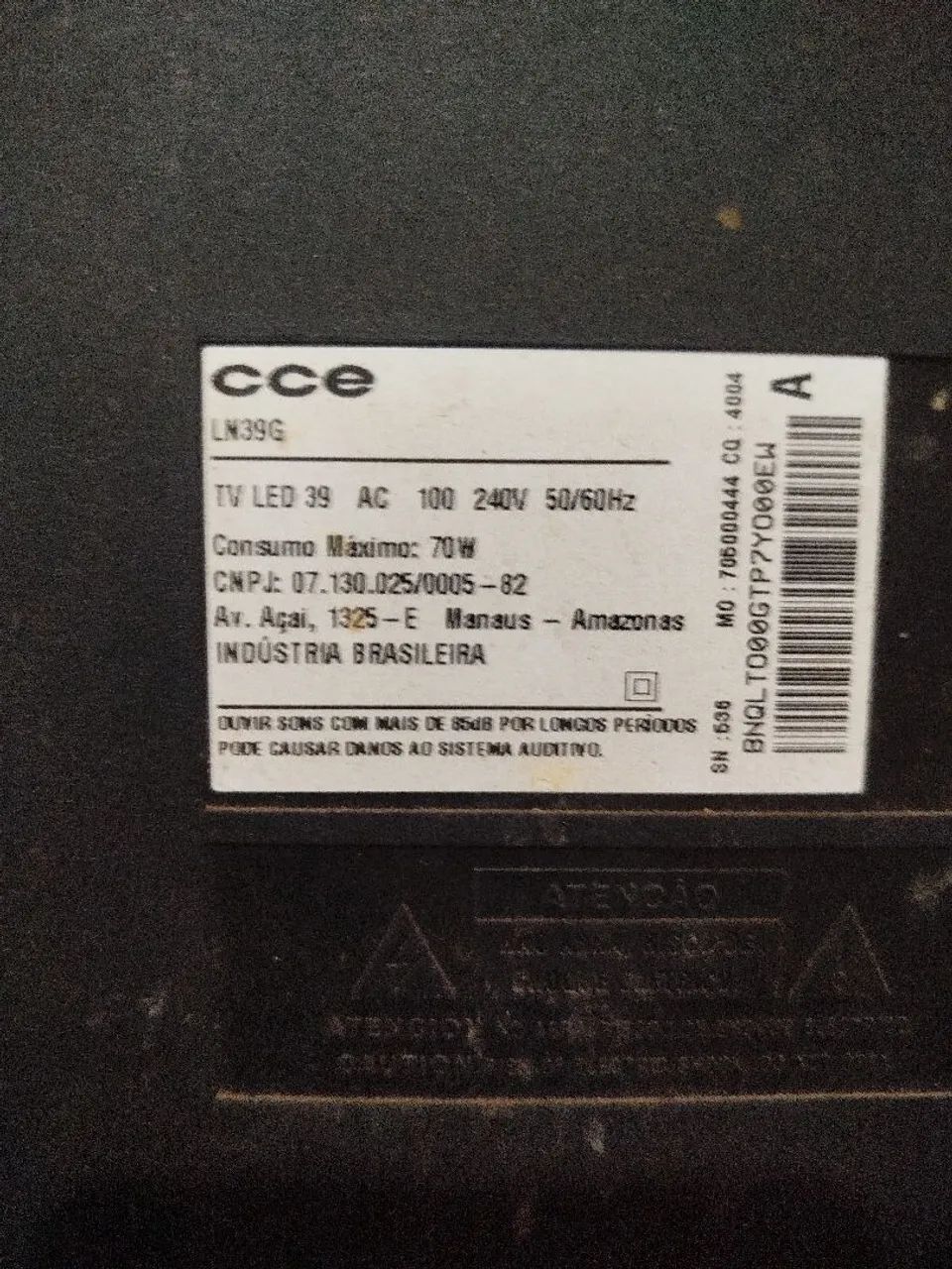 Vendo TV CCE com defeito (Retirada de peças) - Foto 4