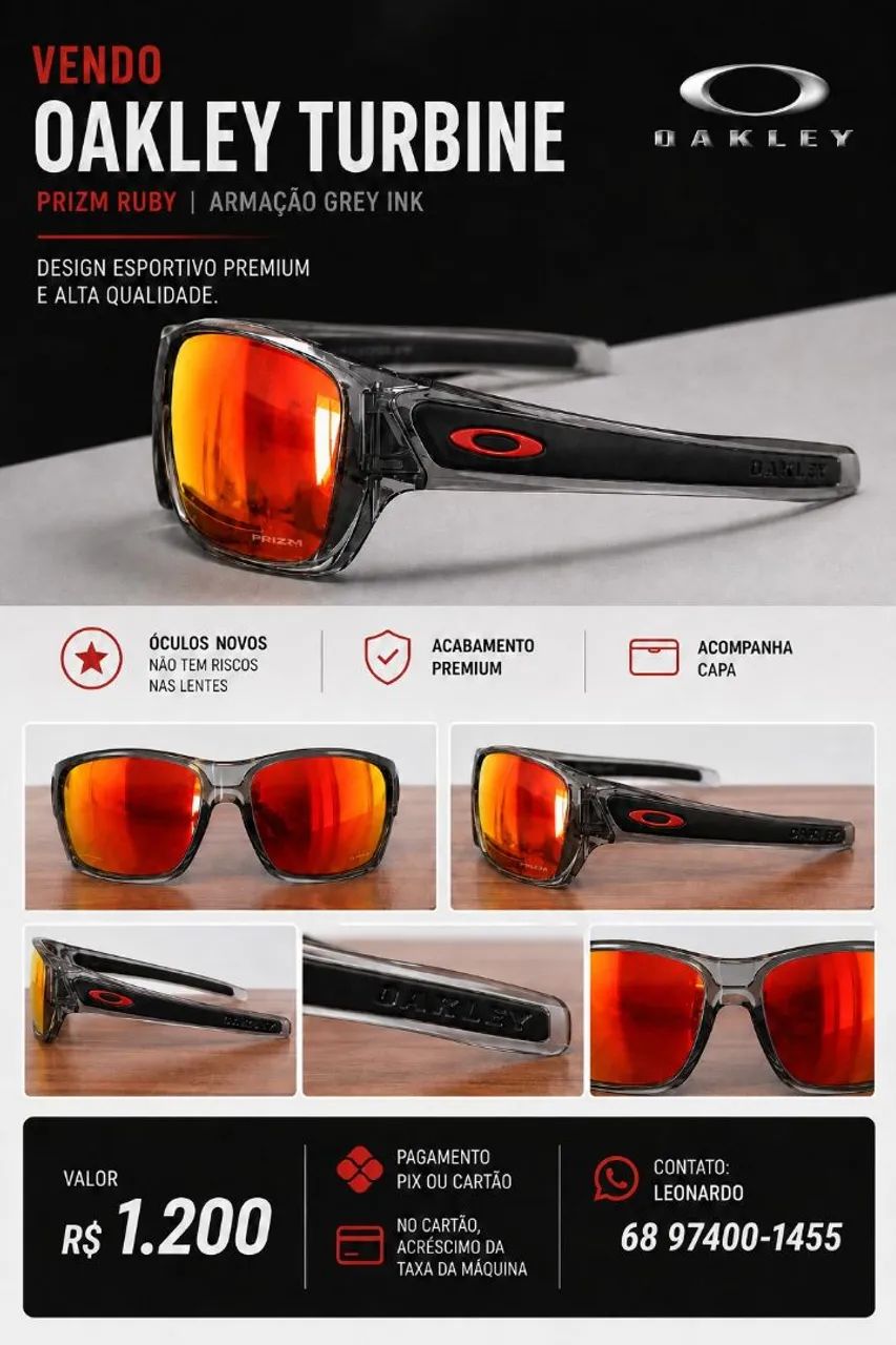 Vendo óculos Oakley Turbine 