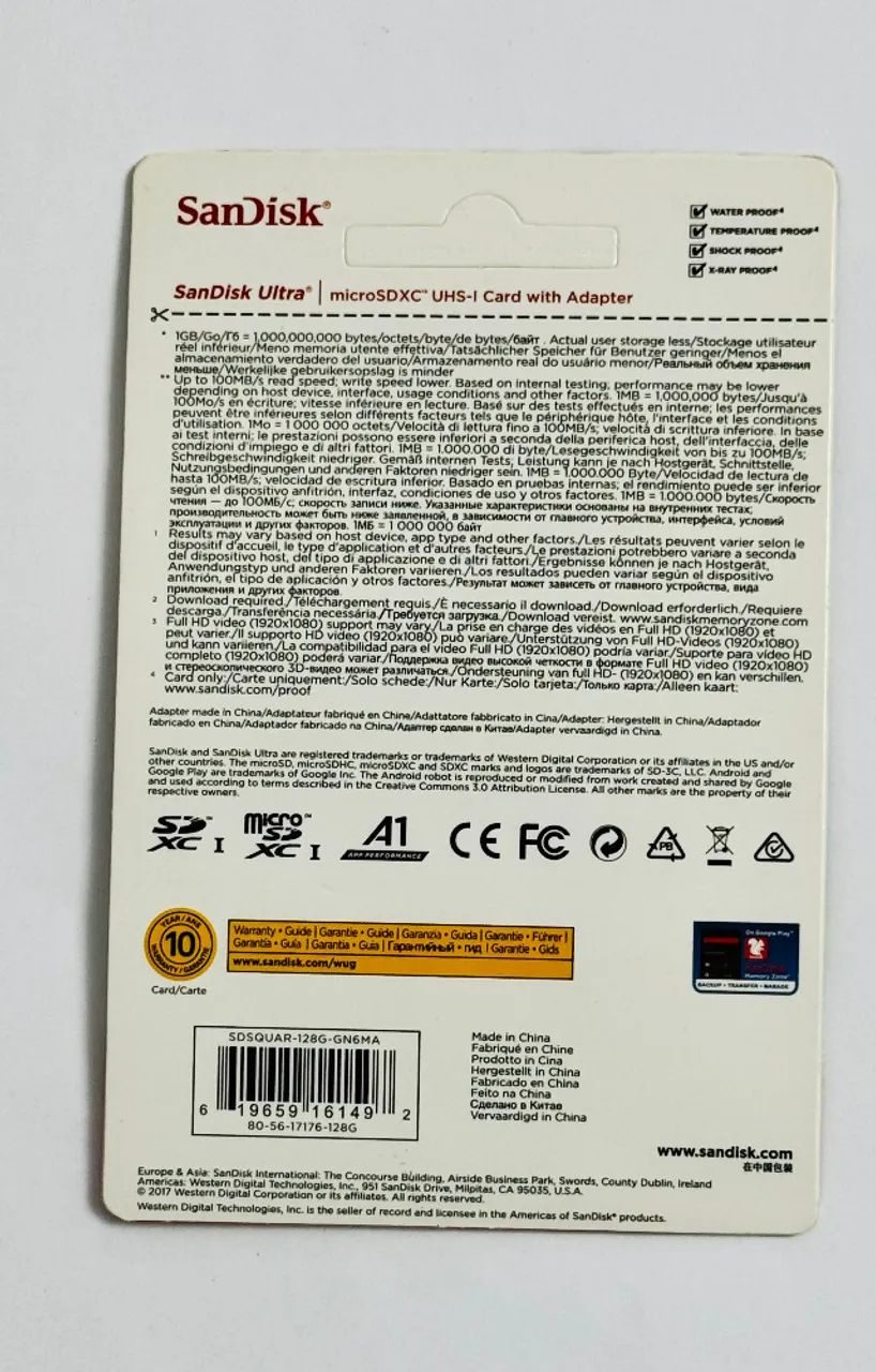 CARTÃO DE MEMÓRIA MICRO SDCARD SANDISK 128GB - LACRADO - Foto 2