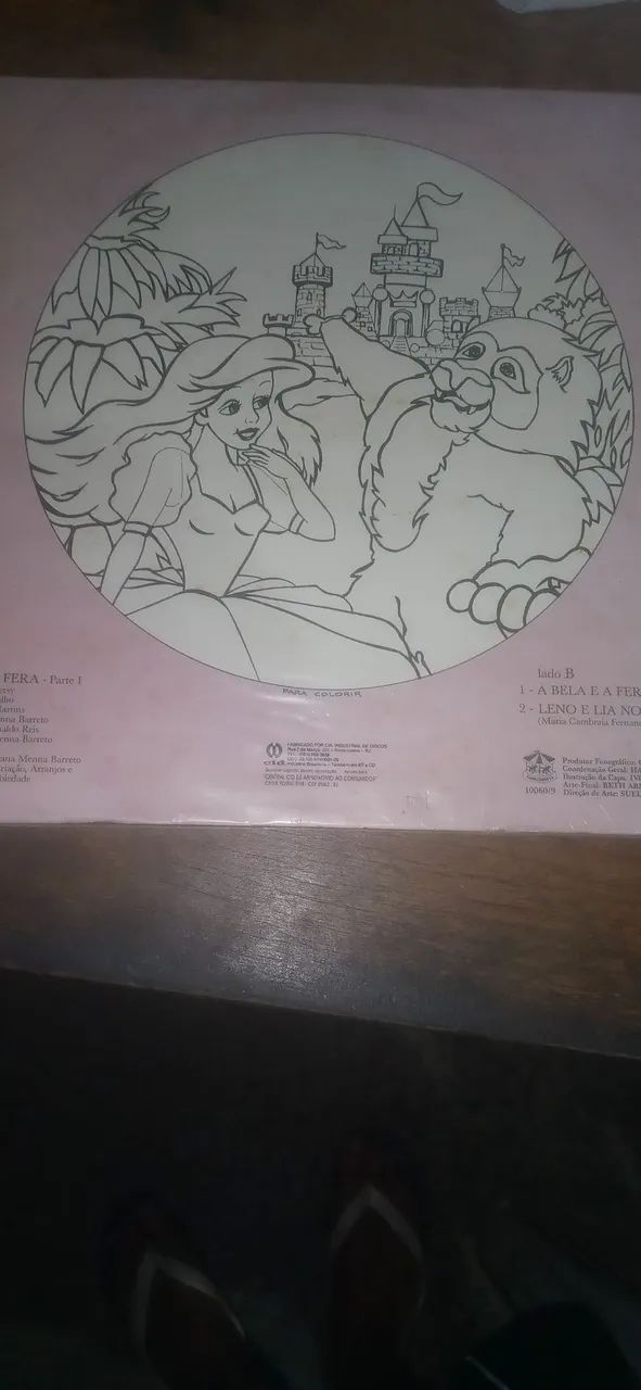 Disco vinil a bela e a fera personalizado - Foto 2