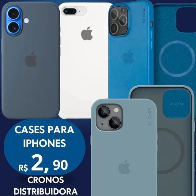 Kit IPHONES 100 Capinhas Cases 7 Plus ao 14 Pro Max