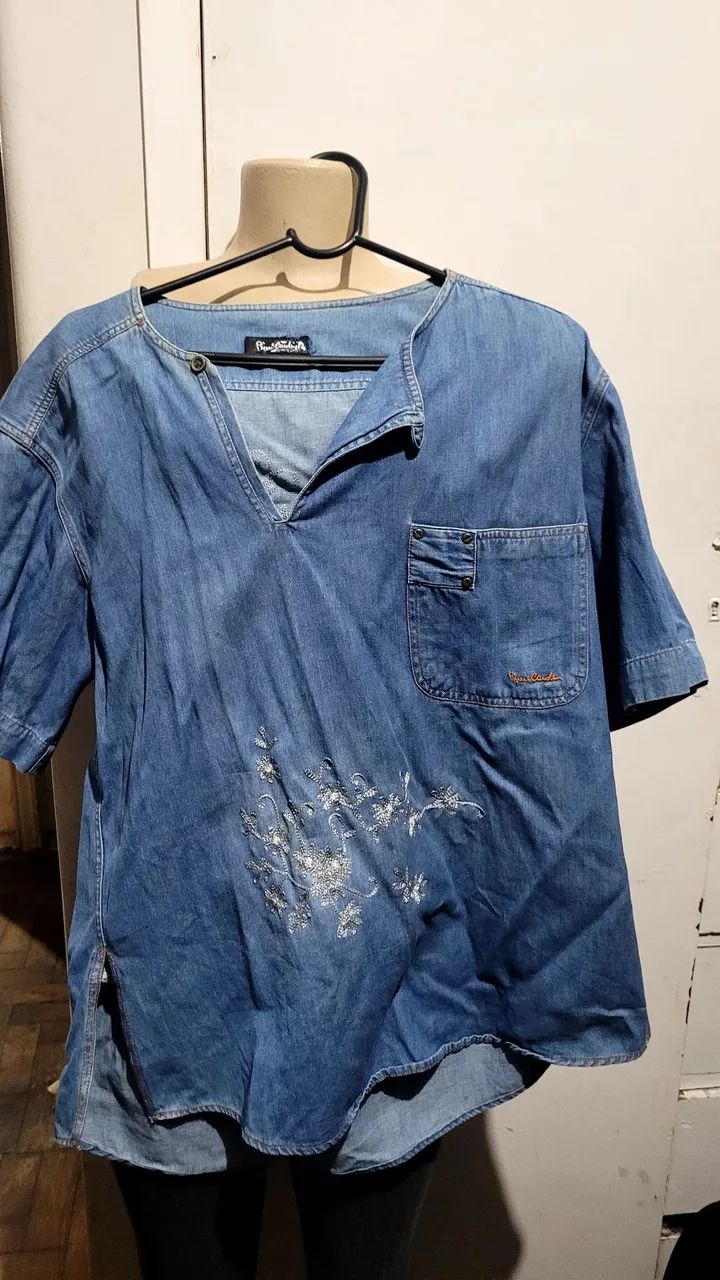 Blusa  jeans Pierre cardin vintage g