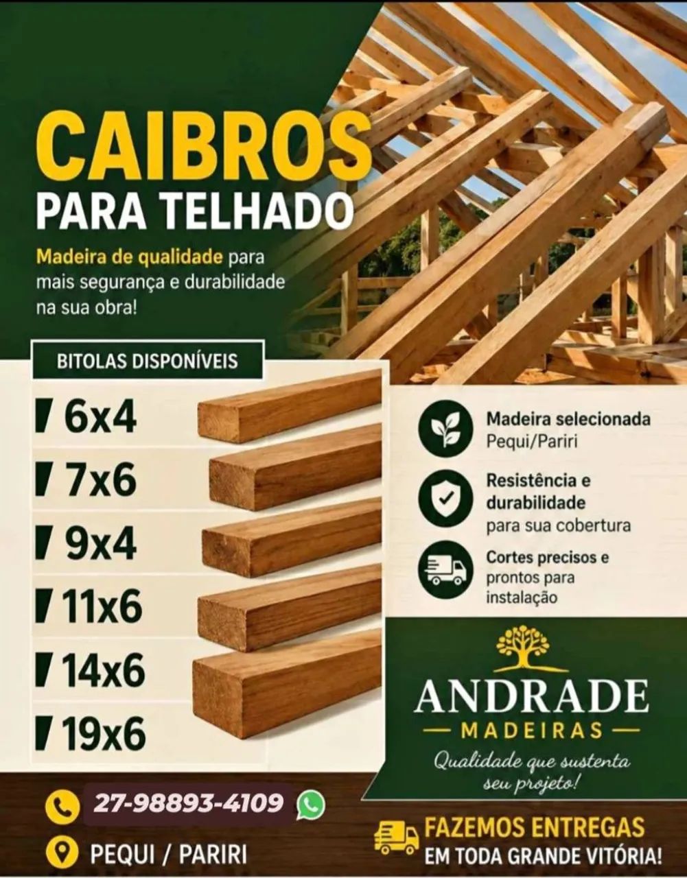 Madeiras para construção e reformas 