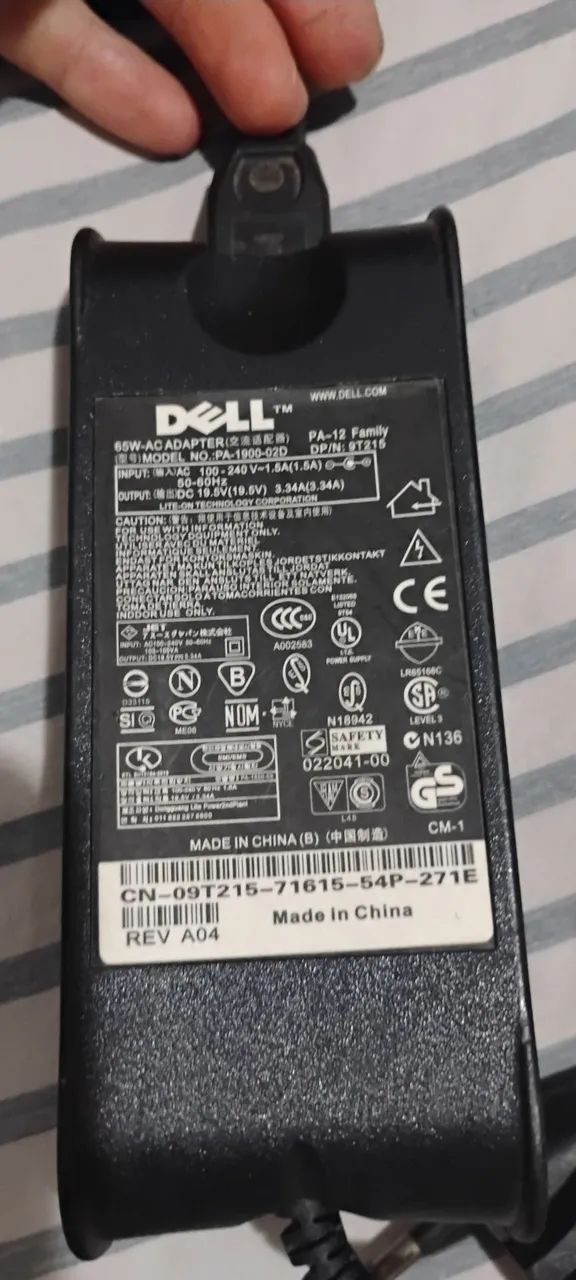 Fonte de notebook dell 19,5v 3,3a - Foto 2