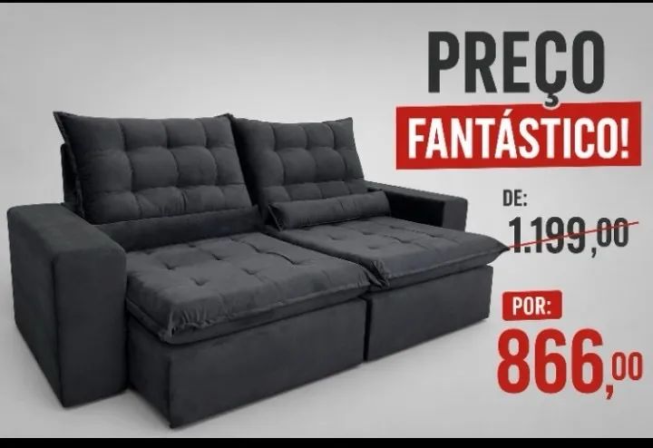 Sofá retrátil pillowtop ( últimas unidades)