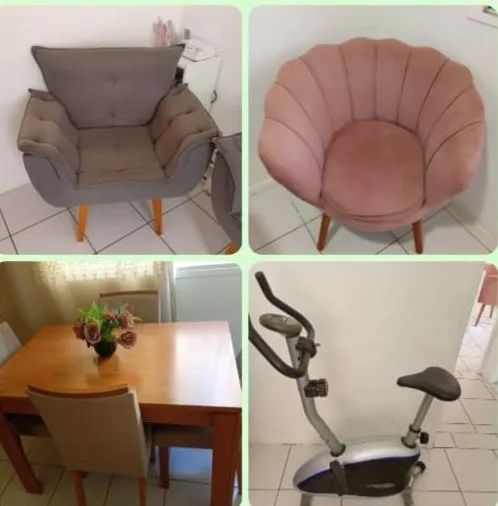 Poltronas Mesa Bike de malhar 