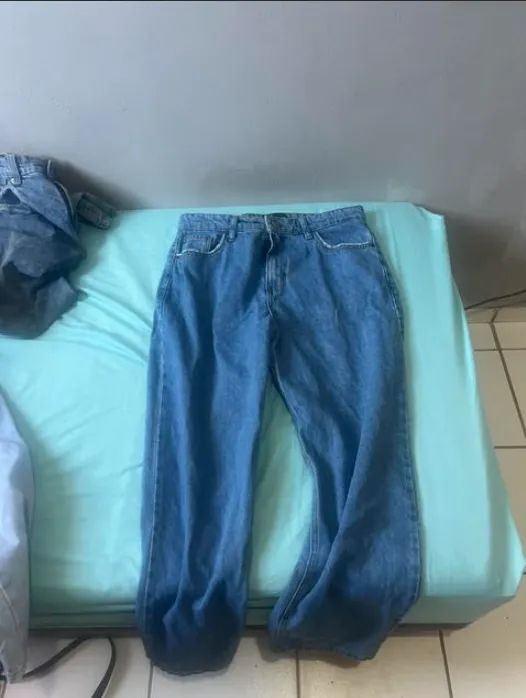 Calça Jeans Baggy Azul Médio
