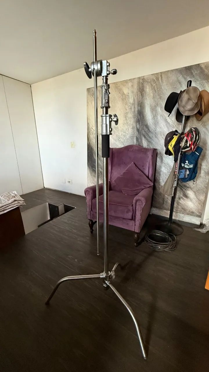 Tripé Girafa Profissional aço Inox 3m novinho - Foto 4