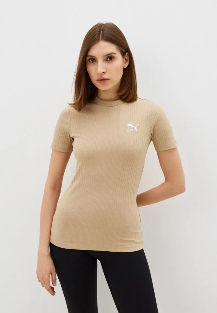 Puma Camiseta Feminina Clássica Canelada e Modelagem Slim - Foto 2