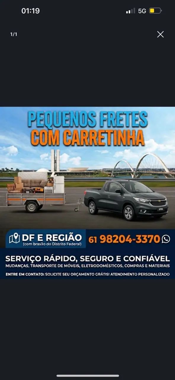 Frete e entulhos 