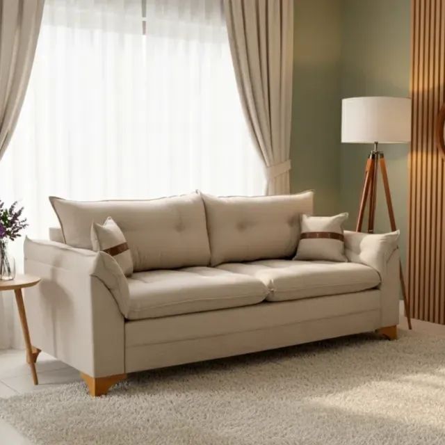 Sofá Living Creta  2.00m Linho  Produto Novo!  Pronta Entrega! - Foto 3