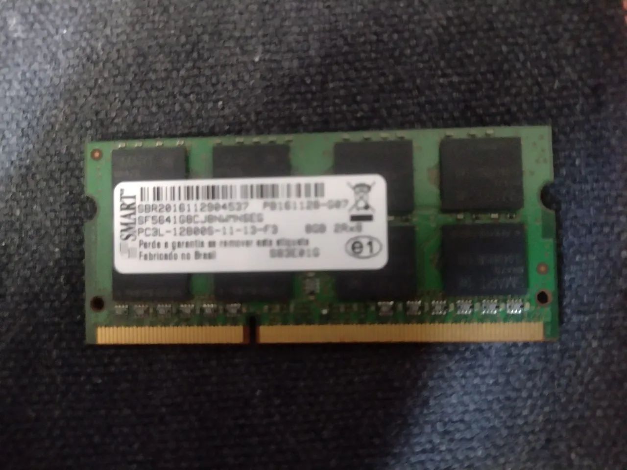 Memória ram 8GB core i5 DDR3
