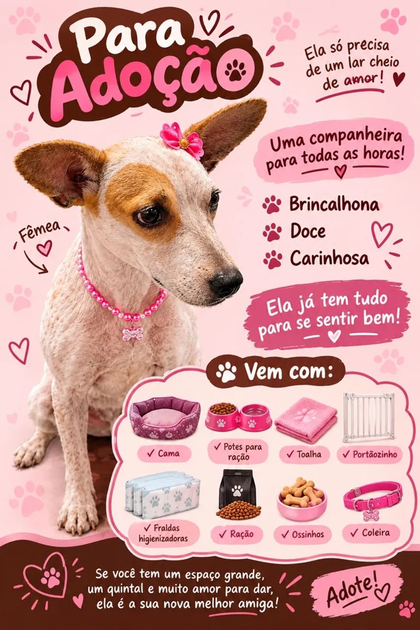 CACHORRINHA PARA ADOÇÃO RESPONSÁVEL