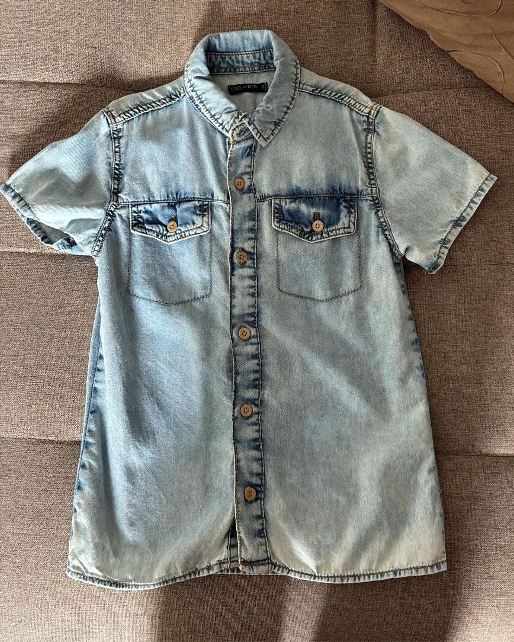 Camisa jeans infantil 8 anos. Nova