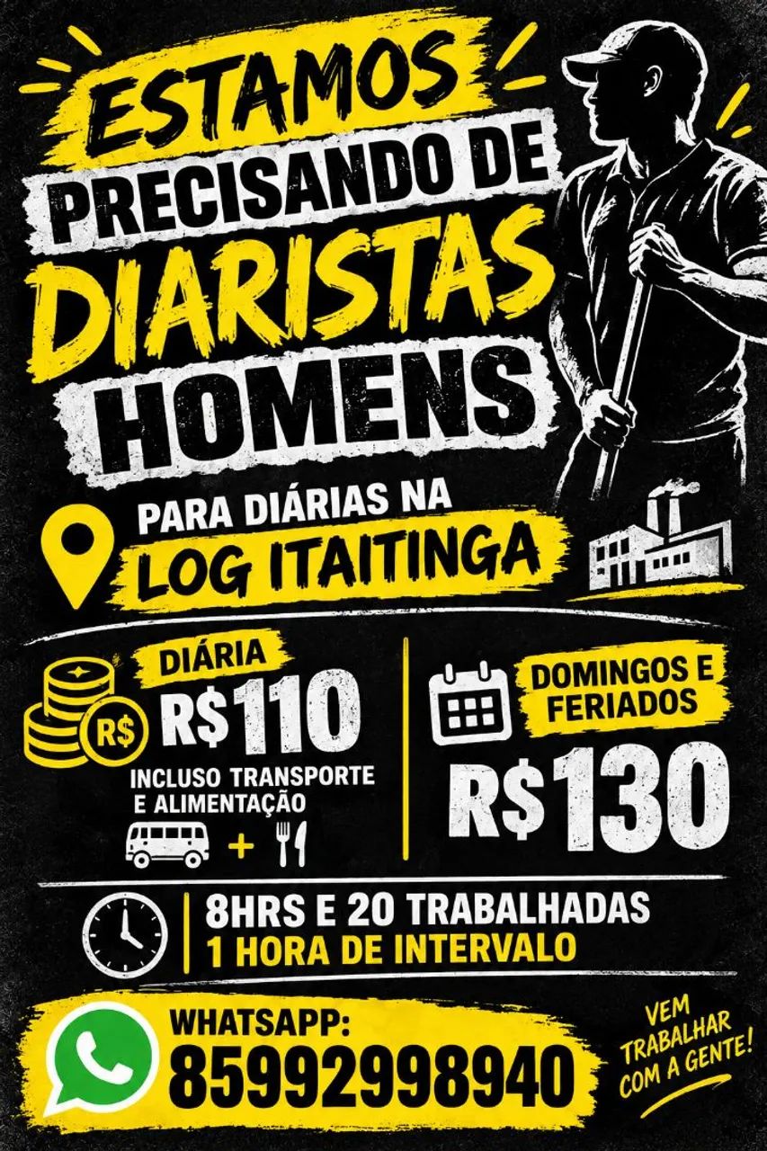 Vagas Disponíveis Homens  - Foto 2