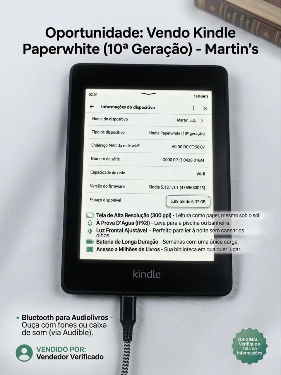 Kindle Paperwhite (10º geração)