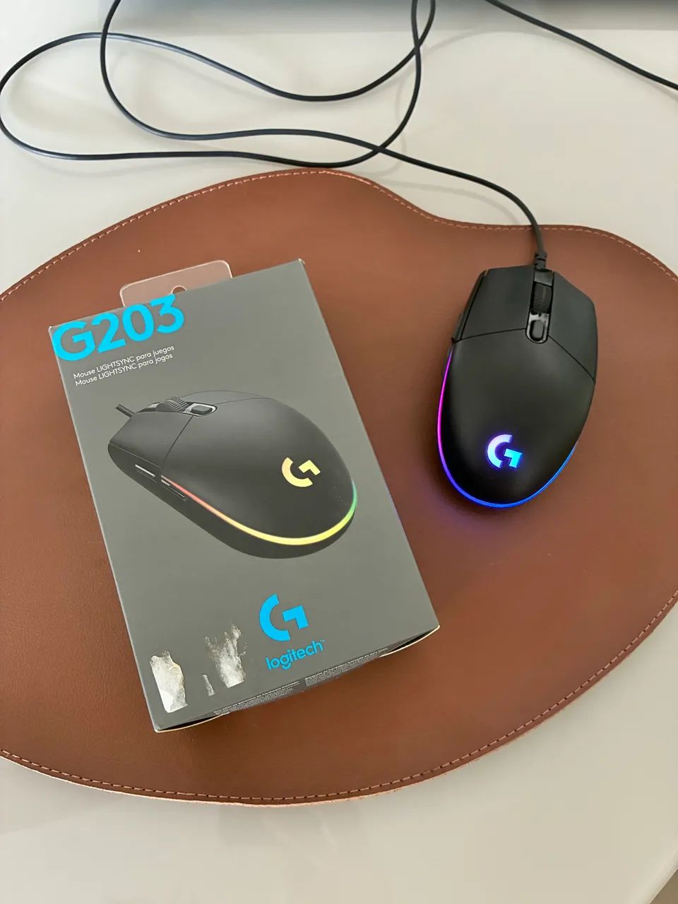 MOUSE LOGITECH G203 LED COM FIO 