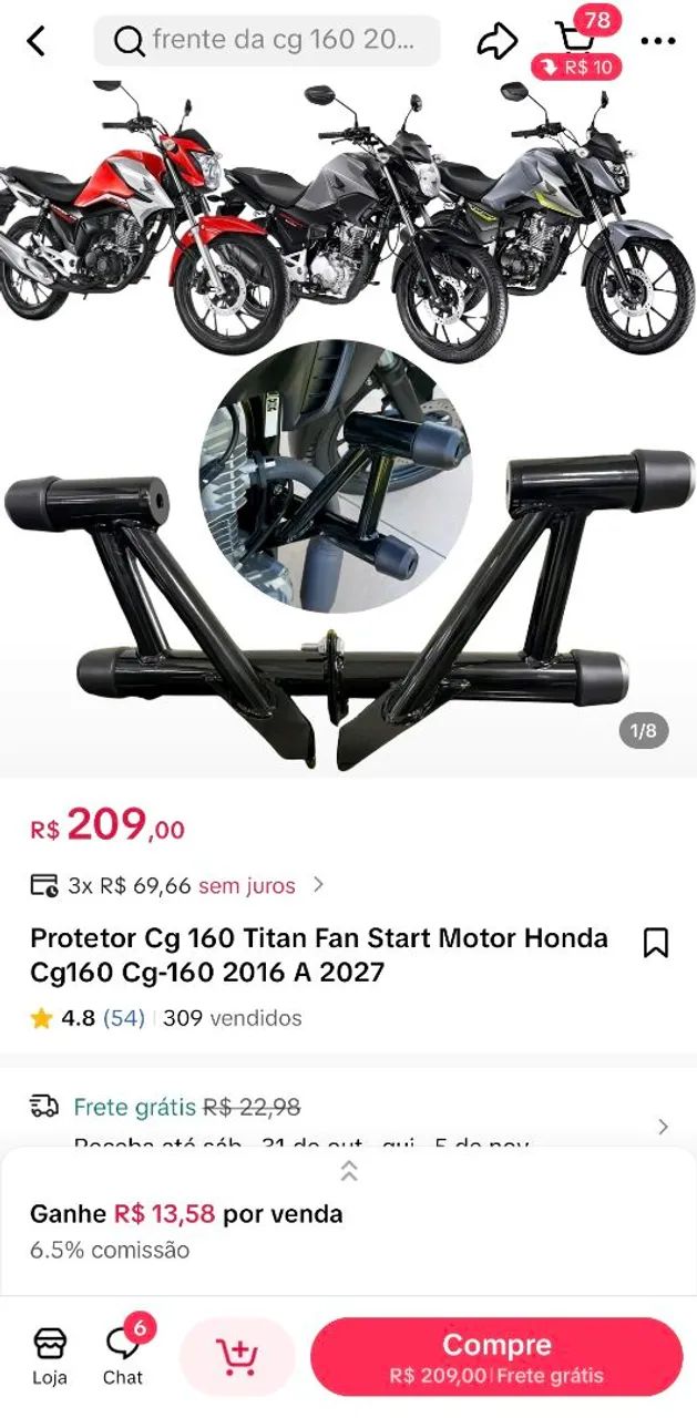 Vendo protetor de carenagem  - Foto 2