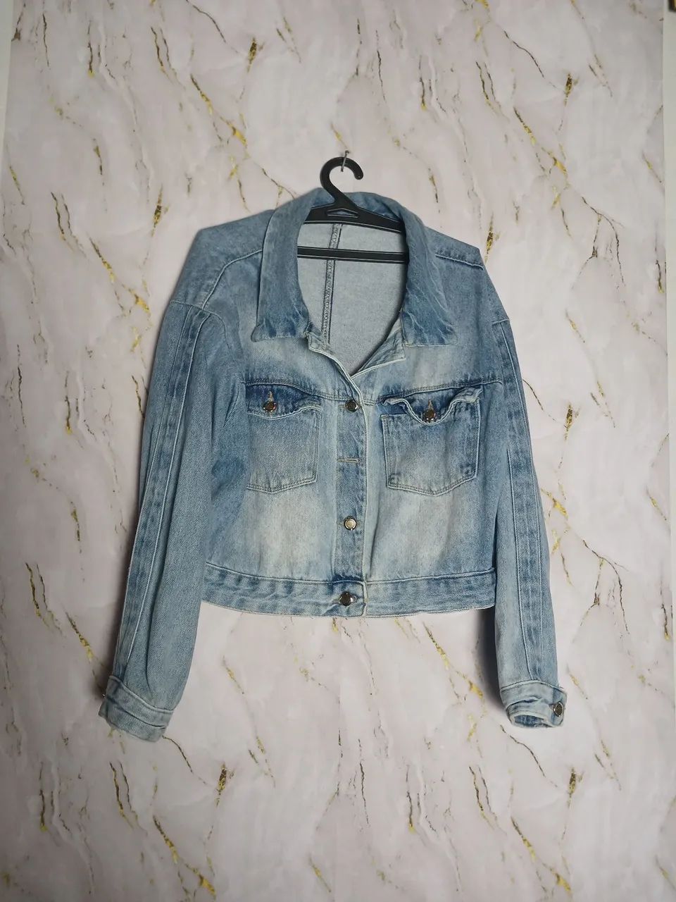 Jaqueta jeans feminina curta 