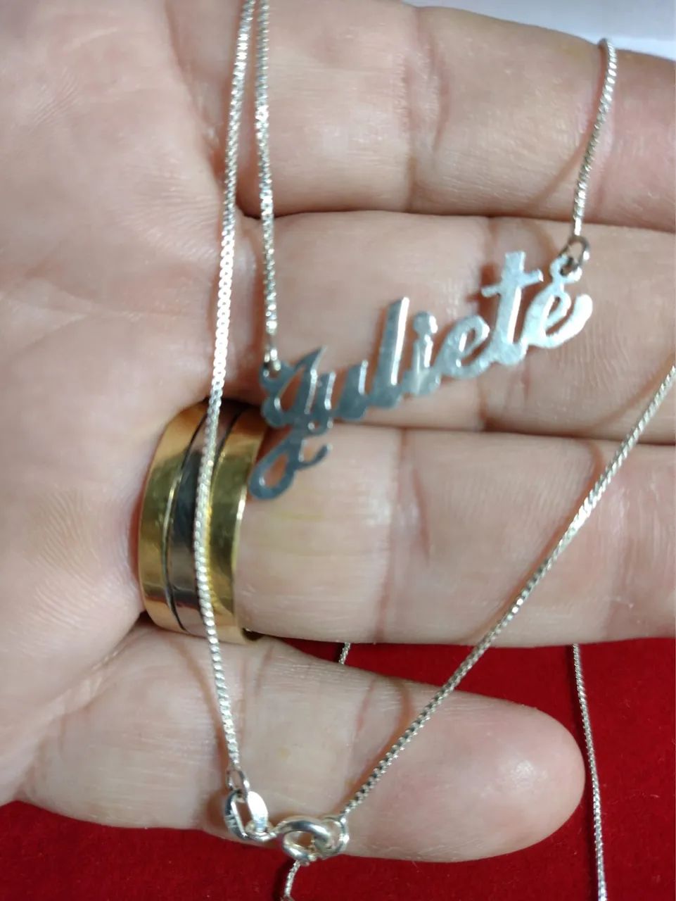 Colar com Nome Prata 950 Todos os Nomes 45 Cm - Foto 4