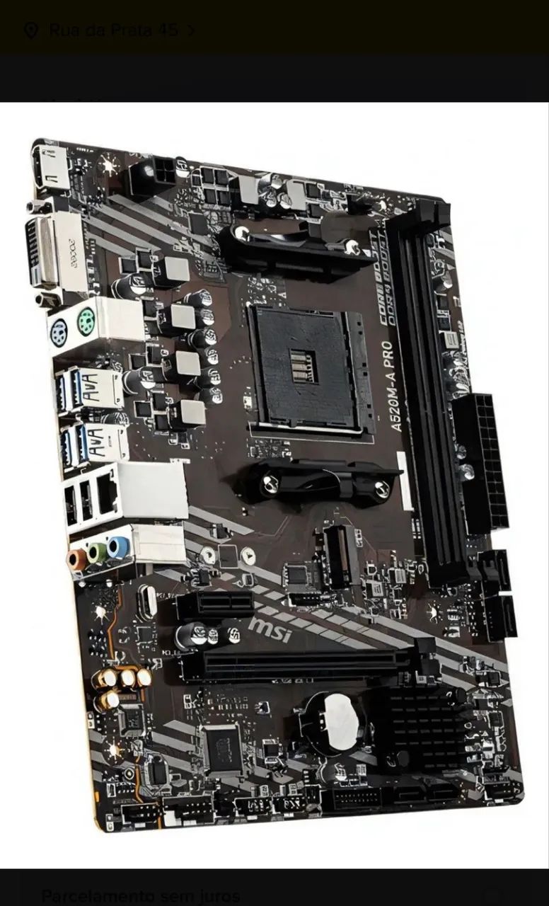 Placa-mãe Msi A520m-a Pro Am4 Matx Ddr4 Hdmi Dvi M.2 Preto - Foto 6
