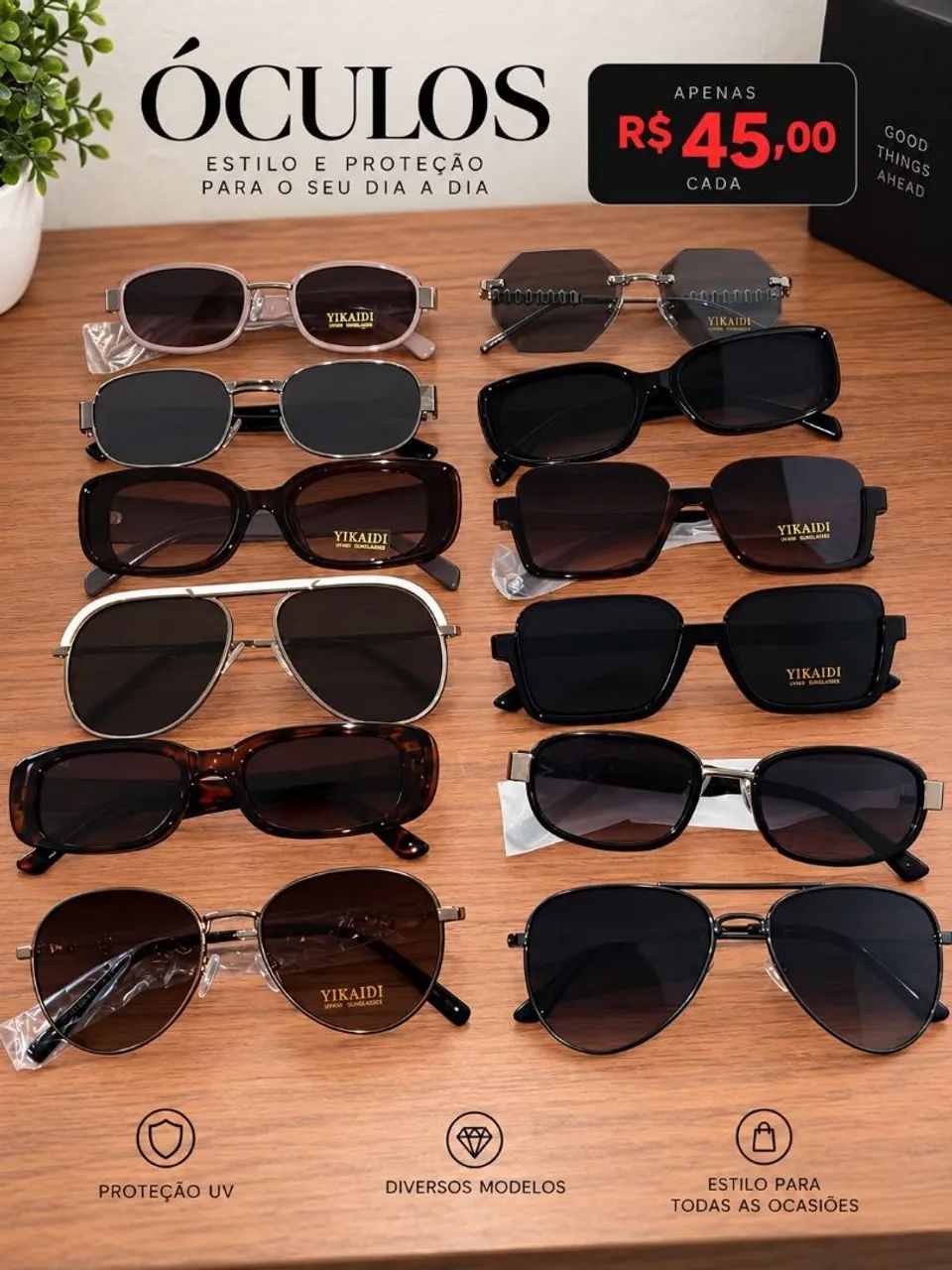 Óculos de sol com proteção uv 400