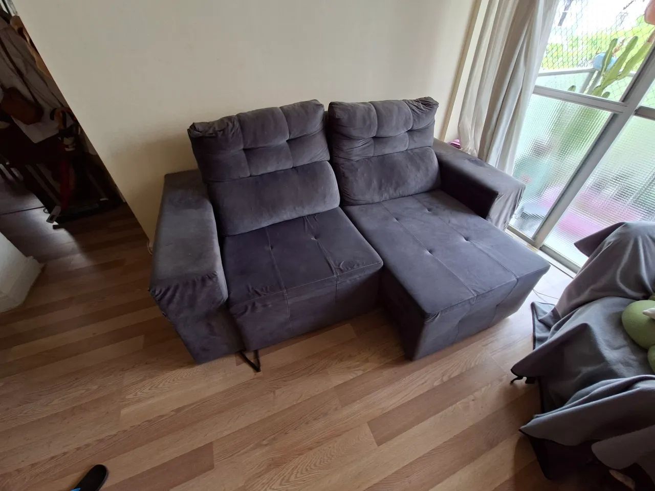 Sofa retrátil 3 lugares usado - Foto 2
