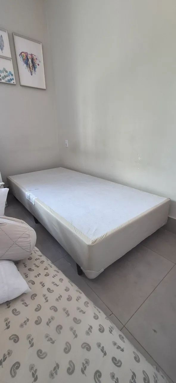 Base da cama + Colchão solteirão 