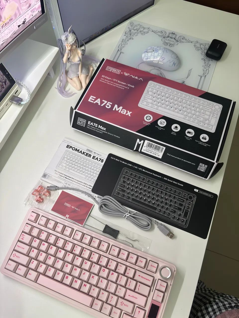 Teclado Epomaker EA75 max rosa  - Foto 2