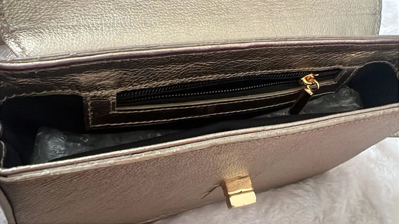 Bolsa de ombro prata  - Foto 4