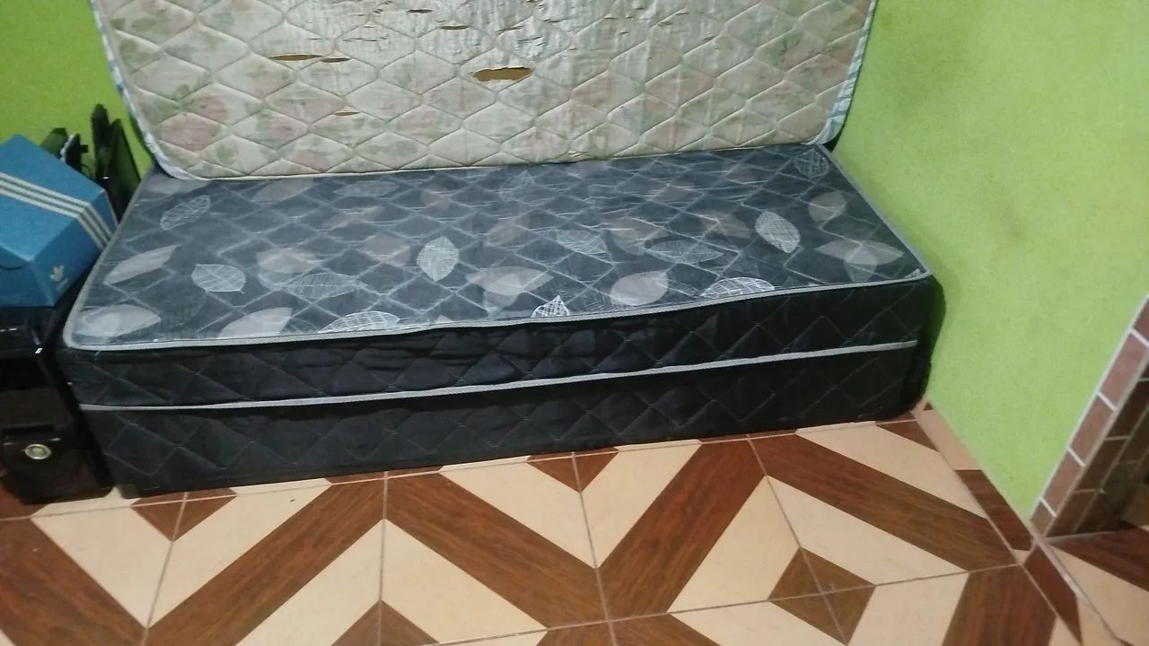 Cama de solteiro box Nova 