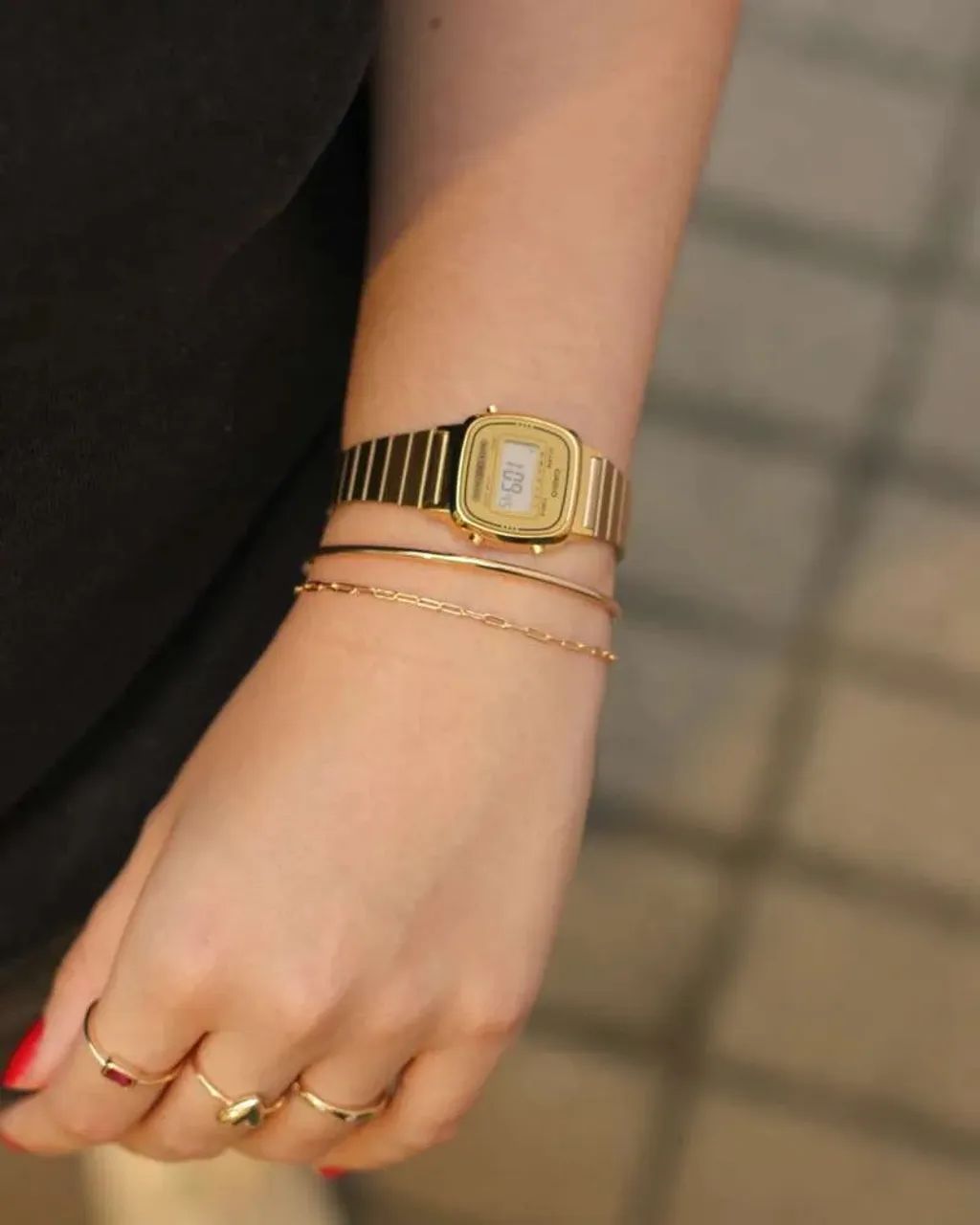 Relógio Casio Dourado Novo 