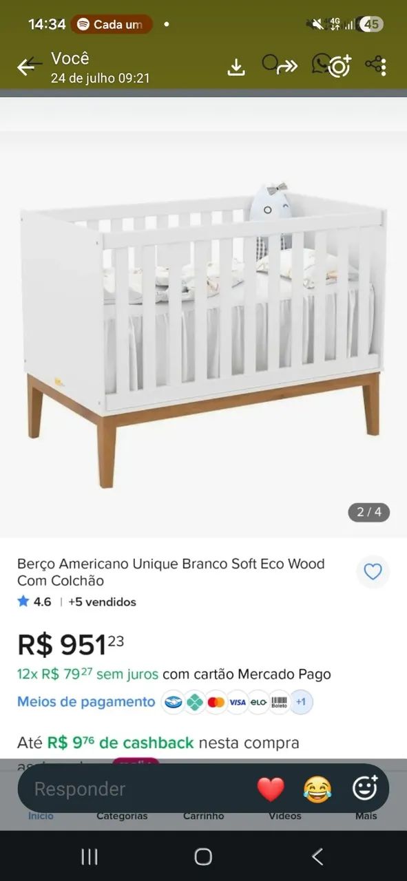 Berço que vira mini cama