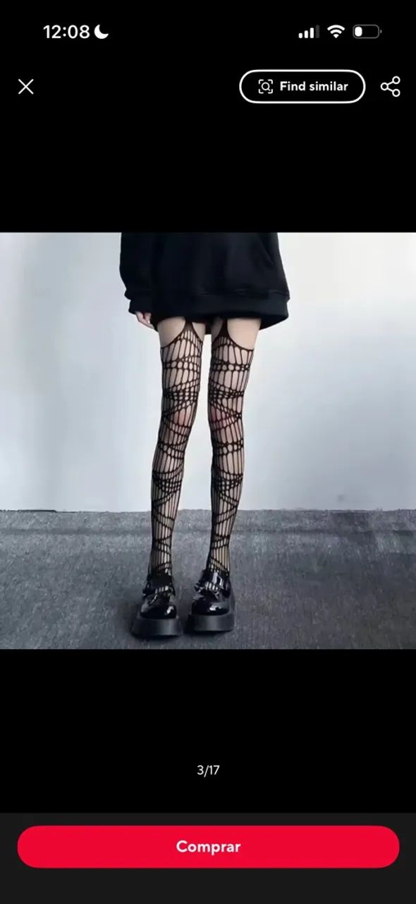 meia calça arrastão diferente y2k - Foto 5