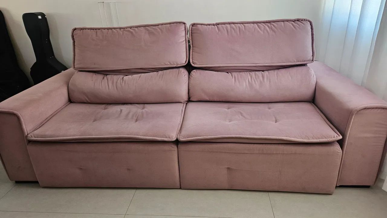 Sofá Retratil e Reclinavel 2,50 Silvia Designer / Muito confortável 