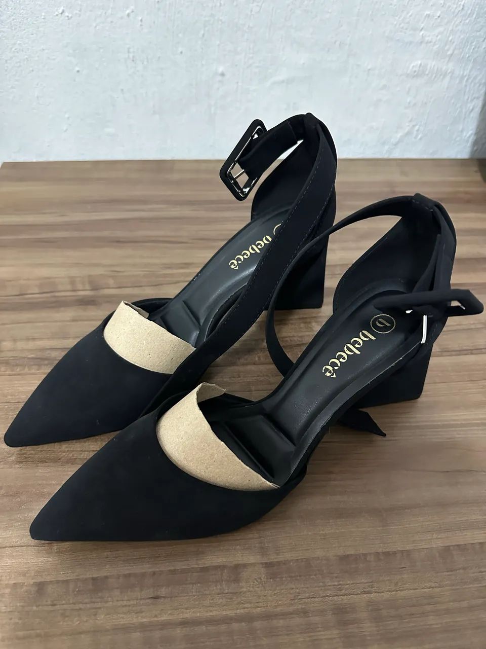 scarpin bebecê slingback preto - Foto 5
