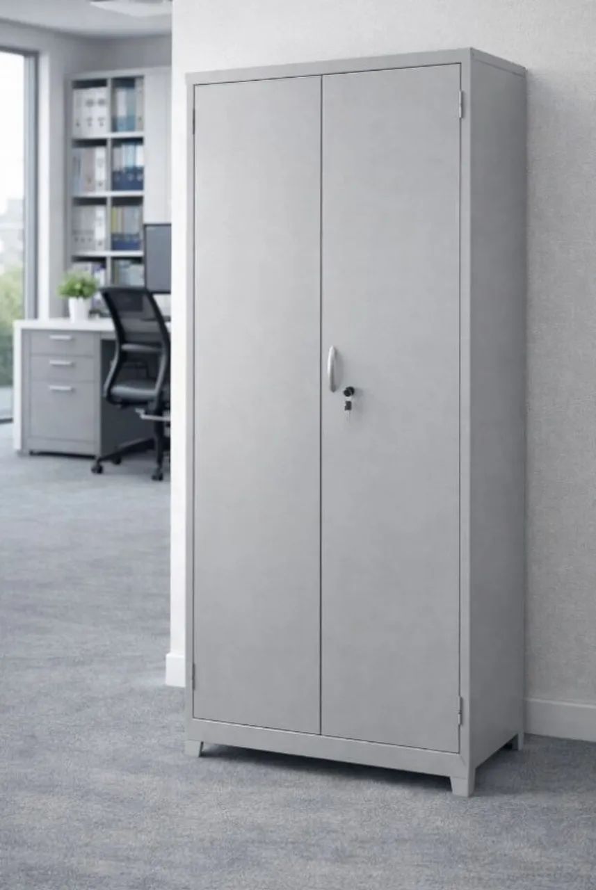 Steel Cabinet with 2 Doors and 4 Shelves - (1.96x1.20x0.40 m) - Delivery Available in the Federal District (DF) and Surrounding Areas