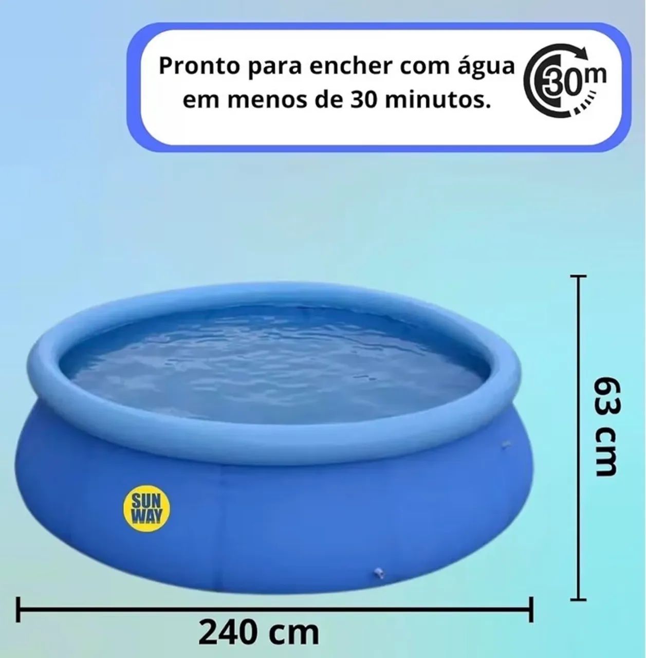 Piscina Sun way 2500litros nova na caixa sem uso