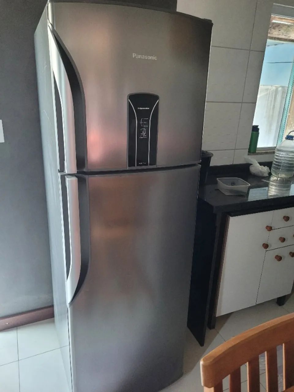 Geladeira inox Panasonic 