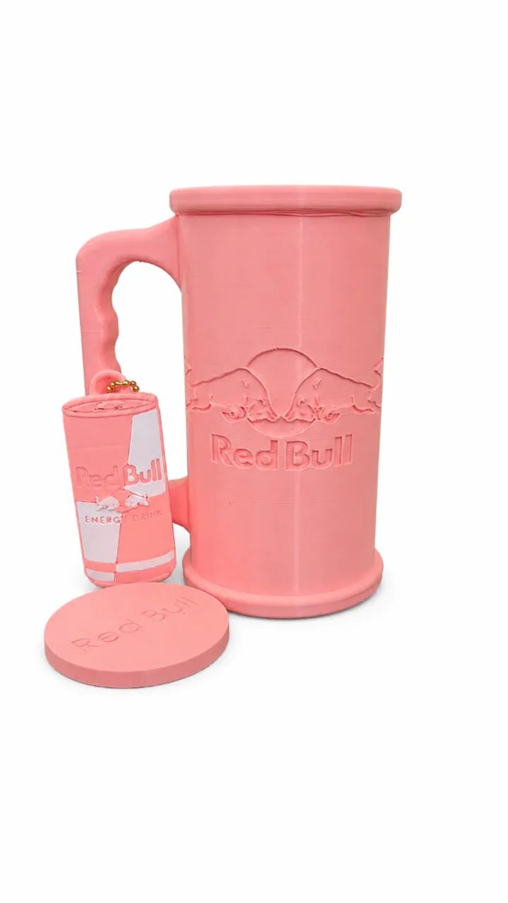 Kit Caneca com Tampa e Abridor de Lata - Estampa Red Bull - Foto 5