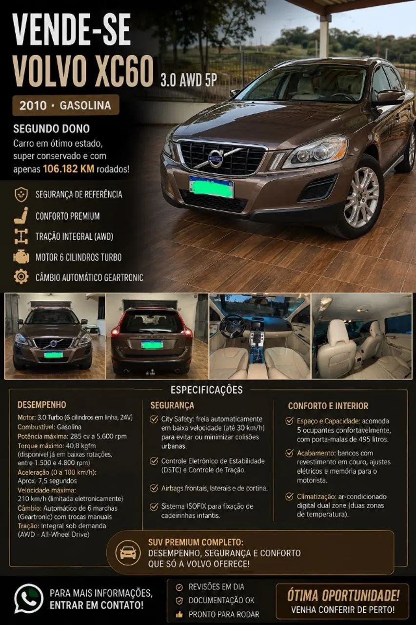 Volvo Xc XC 60 3.0 AWD 5p 2010