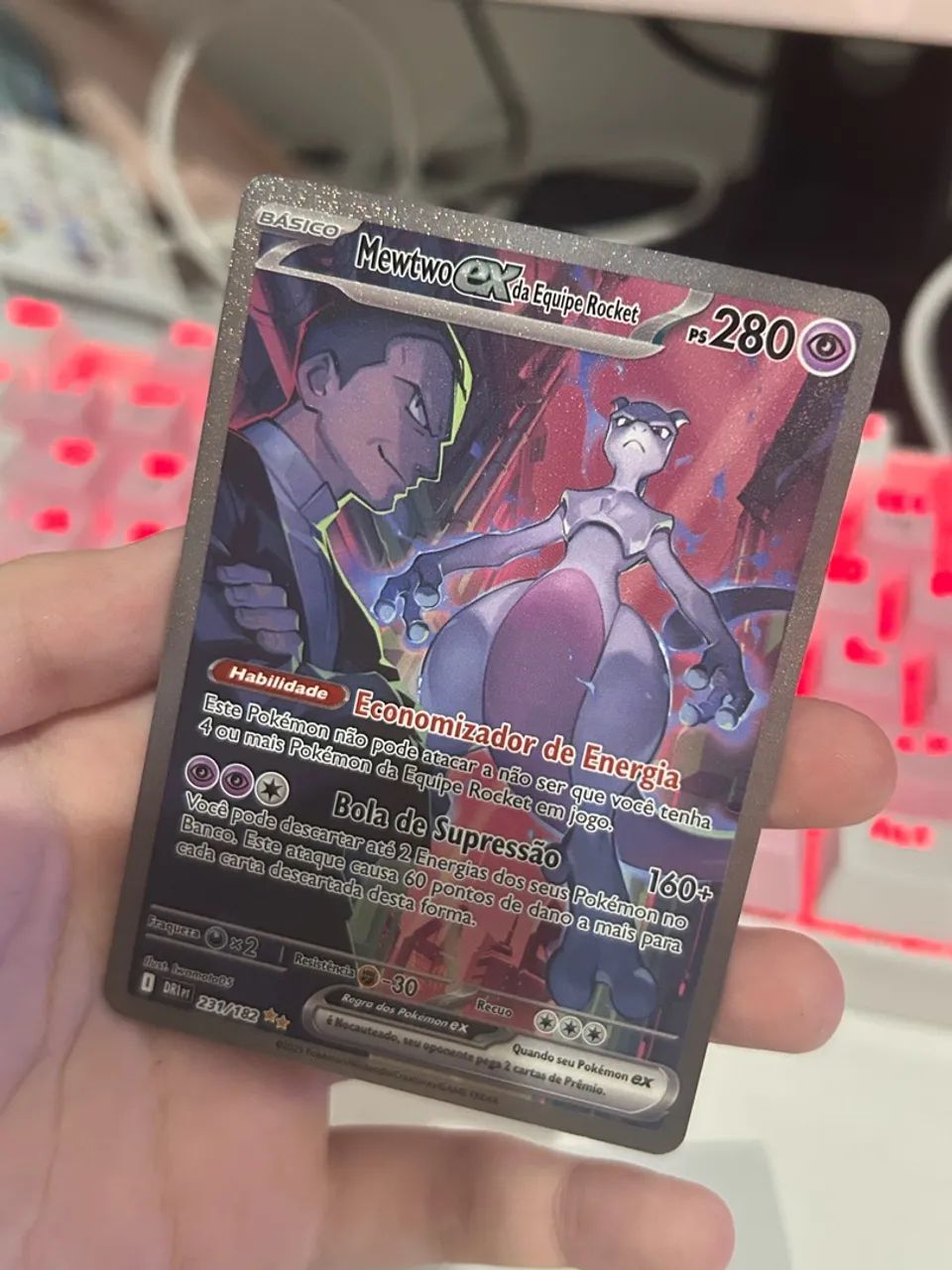 Carta pokémon Mewtwo Ex da Equipe Rocket NM - Foto 3
