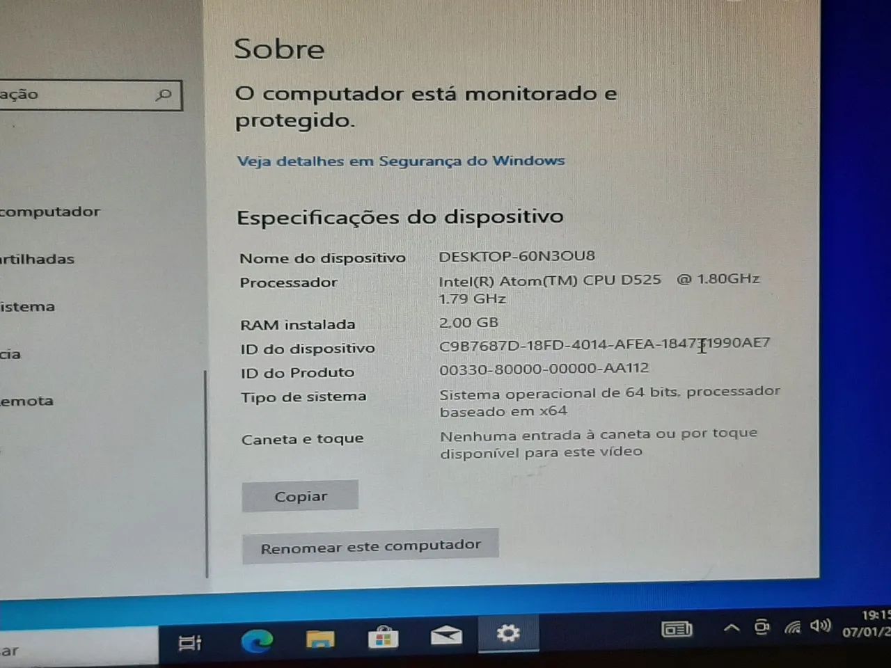 Mini PC Intel Atom 2GB RAM Sem HD + Mouse e Cabo - Foto 5