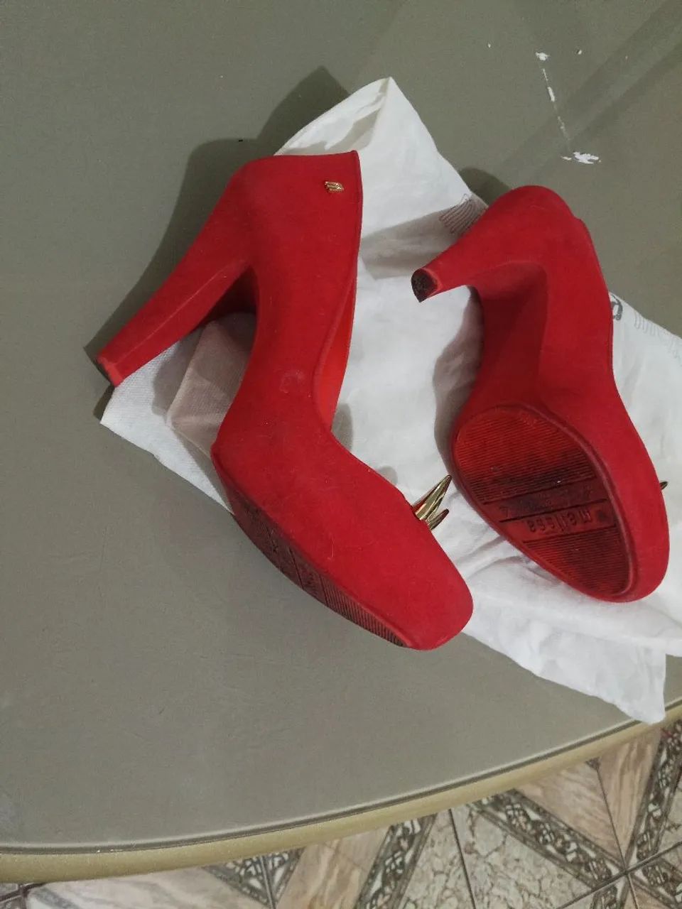 Salto vermelho Melissa meow - Foto 3